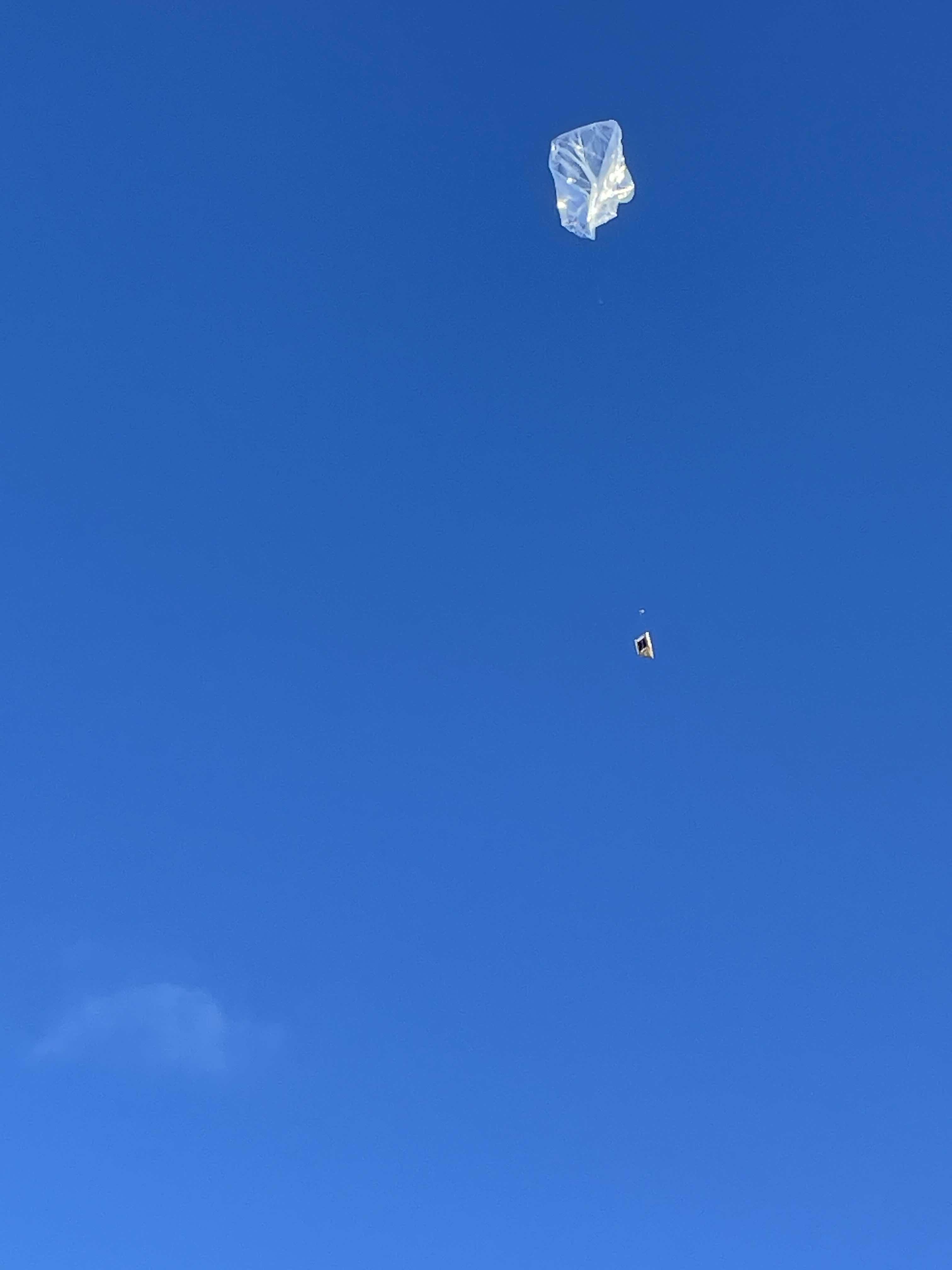 The balloon at launch